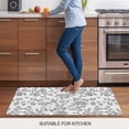 thumbnail image 6 of Grey Flower Door Mat Indoor Outdoor, Vintage Farmhouse Boho Leaf Spring Plant Non Slip Welcome Mat with Rubber Backing, Absorbent Fabric Front Door Mats Entryway Rug for Home Patio Entrance 24"x36", 6 of 8