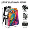thumbnail image 4 of Kdxio Vibrant Parrot Splash Art Clear Backpack, Transparent Bookbag for School for Women Men, Capacity Clear Bag for College, Travel, 4 of 7