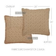 thumbnail image 3 of VHC Brands Euro Sham Ruffled Set of 2, Cotton Bedroom Euro Sham Covers, Flat Weave, Bedding Accessory, Bedroom Decor, No Insert, for Bed Couch Sofa, Pip Vinestar Collection, Square 26x26, Natural, 3 of 5