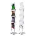 thumbnail image 2 of InstaHibit 4 Clear Pocket Foldable Magazine Brochure Portable Pop Up Rack Books Literature Holder Display Stand, 2 of 9