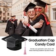 thumbnail image 2 of Graduation Cap Candy Money Holders Gift Box Graduation Centerpiece Party Flower Clear, 2 of 8