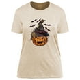 thumbnail image 4 of XCHQRTI Pumpkin Shirt for Women Vintage Halloween Tshirt Graphic Shirts Funny Retro Short Sleeve Tops, 4 of 8
