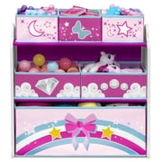 Delta Children Unicorn Design & Store 6 Bin Toy Storage Organizer - Greenguard Gold Certified