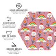 thumbnail image 3 of Fuzoiu Cartoon Chicken Print Leather Coasters Set,Drink Coasters Set of 4,for Tabletop Protection, Durable PVC Coasters,Home Décor and Housewarming Gift-Hexagon, 3 of 6