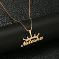 thumbnail image 2 of Custom Crown Name Necklace Personalized Choker Custom Name Lobster Clasp Necklace Handmade Nameplate Pendant Necklaces, 2 of 5