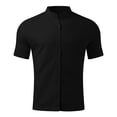 thumbnail image 4 of Polo Shirts for Men Running Clothes Yoga Shirt Short Sleeve Athletic Men Ski Undershirt Low Back T Shirts Tech Tee Older Tops Long Sleeve Short Workout Long Large Dark Tops M Black L, 4 of 5