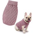 thumbnail image 1 of Perro Cálido Jumper Mascota Punto Crochet Suéter Chaleco Abrigo Suave Cachorro Cuello alto Ropa Otoño Invierno Outwears Gato Perro Sudaderas Ropa Para Pequeño Mediu, 1 of 2