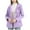 Purple, variant on FNFHFY Womens Mid Long Windbreaker Lightweight Zip Up Hooded Travel Jacket Long Sleeve Snap Button Trench Coat Drawstring Waist Solid Anorak Jackets