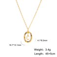 thumbnail image 1 of Skyrim Stainless Steel Colorful Zircon Initial Letter Necklace Women A-Z Alphabet Aesthetic Neck Chain Jewelry Mother Day GiftL&45-50cm Gao Jinjia LED, 1 of 2