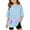 Light Blue, variant on Girls Oversized Shirts Short Sleeve Crew Neck Tops Kids Graphic Print Loose Fit Shirts 3-13 Years