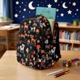 thumbnail image 4 of Xixirimido Cartoon Dogs & Floral Print 17" Large Capacity Backpack for Kids Elementary Bookbag Middle High School Bag for Boys & Girls Multi Pockets Rucksack, 4 of 8