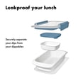 thumbnail image 3 of OXO Prep & Go 1.6-Cup Leakproof Snack & Dip Container, Leakproof Food Storage Container with Separate Dip Compartment for Snacks, Fruits and Veggies, Ocean Blue, 3 of 10