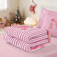 thumbnail image 5 of Manfei Initial Zipper Twin Comforter Sets with Fitted Sheet and 2 Pillowcases Christmas Zipper Bedding Set, Pink N, Pink Reversible, 5 of 7