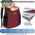 thumbnail image 4 of Camping Cooler Backpack 30 45 Cans, Soft Backpack Coolers Insulated Leak Proof Travel Cooler Bag  Lunch Picnic Beach Work Trip Thermal Bag Drink Beverage  Bag Cooler, 4 of 6