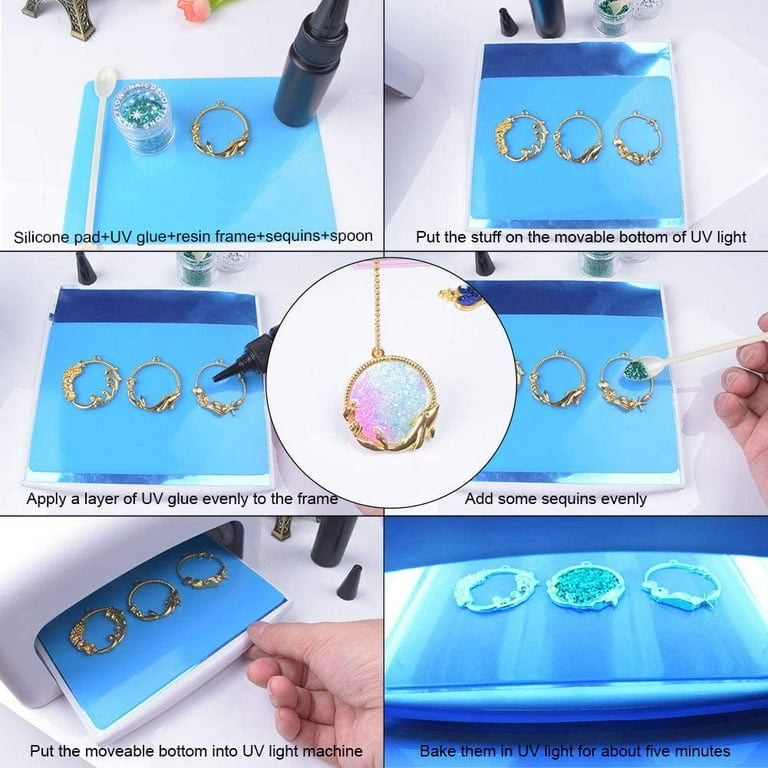 CHGCRAFT 90-Piece Oval Open Bezel Connectors - Brass Hollow Frame Pendants For Resin Jewelry Making