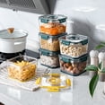 thumbnail image 3 of HEVIRGO Récipient de Stockage Alimentaire Forme Carrée Design Scellé Anti-Humidité en Plastique pour Cuisine et Garde-Manger, 3 of 11