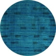 thumbnail image 1 of Ahgly Company Indoor Round Persian Turquoise Blue Bohemian Area Rugs, 3' Round, 1 of 4