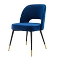 thumbnail image 3 of Side Dining Chair, Set of 2, Velvet, Blue Navy, Modern Contemporary Urban Design, Kitchen Room Cafe Bistro Restaurant Hospitality, 3 of 6