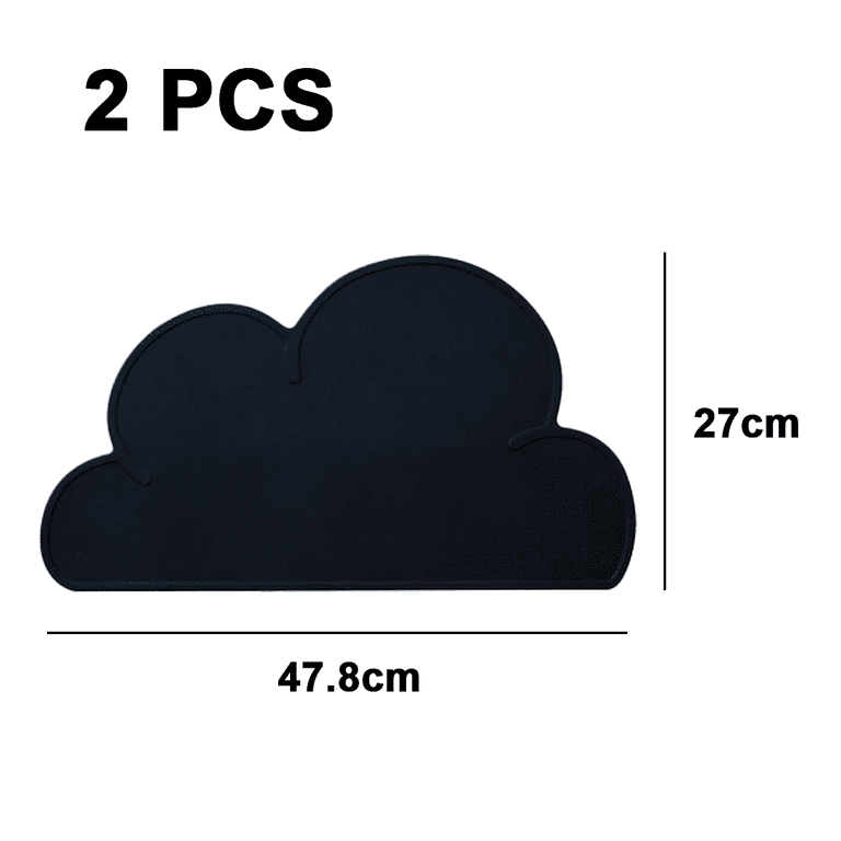 Silicone Placemats for Kids Toddlers Baby Non-Slip, Reusable BPA Free  Portable Kid Food Mat, Cloud Shape Placemats for Home, Restaurants, Travel  and