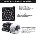 thumbnail image 7 of Black Dog Paw Footprint Kitchen Oven Mitt and Pot Holder Sets 2 Pcs for Baking, Cooking and Grilling, Heat Resistant Up To 392 °F, 7 of 7