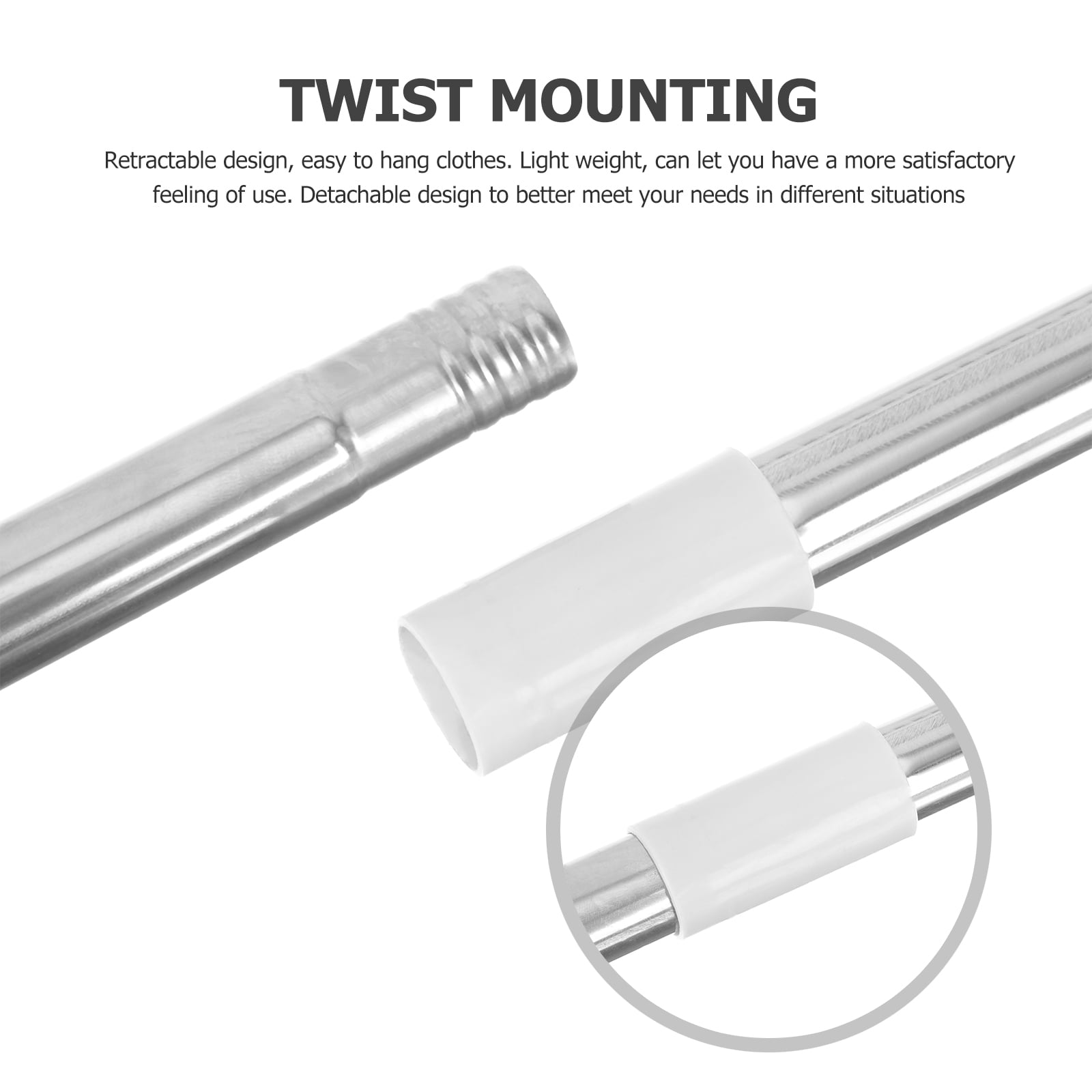 Frcolor Detachable Clothesline Prop Detachable Pole Adjustable