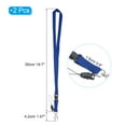 thumbnail image 2 of Uxcell Office Lanyard Neck Flat Lanyard with Oval Clasp and Detachable Buckle Blue 2 Pack, 2 of 5