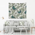 thumbnail image 5 of FREEAMG Tropical Leaf Butterfly Tapestry Aesthetic Tapestry Wall Hanging for Home Decor 80" x 60" Inches, 5 of 6