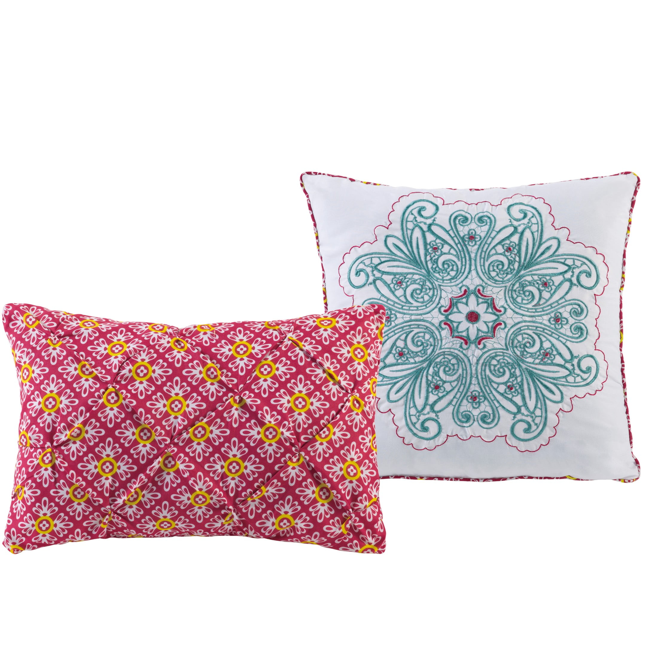 VCNY Windsor 5-Piece Multicolor Medallion Reversible Quilt Set, Queen, Adult, Unisex