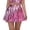 Skirt 247# Pink, variant on oqasdz Women's Fashion Solid Color Dazzling Leather Pleated A Line Skirt Stage Nightclub High Waist Fashion Slim Loose Short Skirt