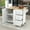 White, variant on Alvantor 53'' Kitchen Island Carts, Mobile Buffet Cabinet with Drop Leaf, Spice Rack and Towel Rack for Dining Room Living Room Blue