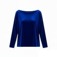 thumbnail image 4 of Roncen Chandails en Molleton en Velours pour Femmes Col Rond Manches Longues Décontracté Chandail Doux Chaud Hauts en Velours Hiver Printemps, 4 of 6
