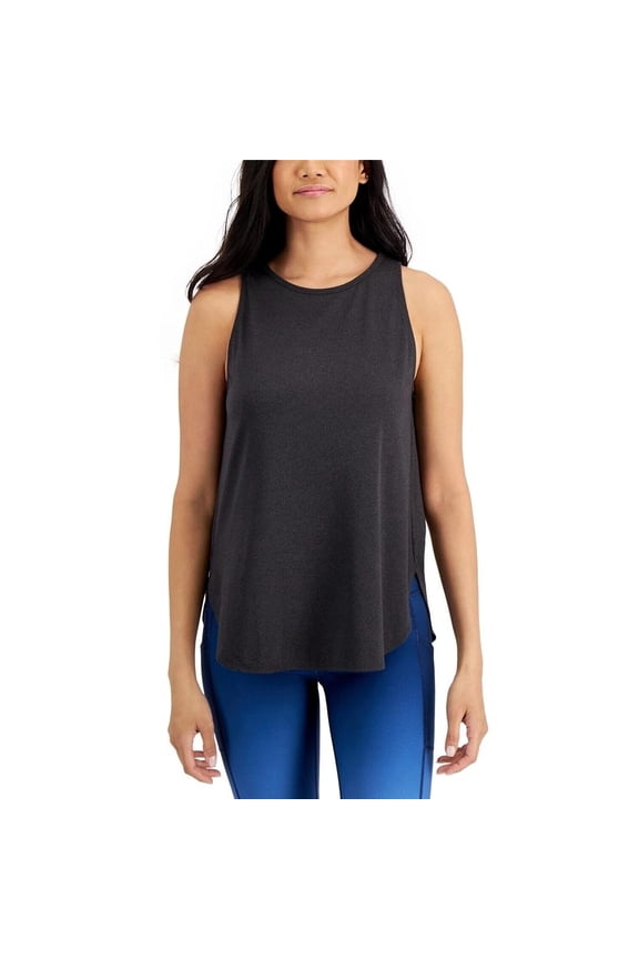 Women's Essentials Sweat Set Tank Top, BLACK CHARCOAL, 1X New with box/tags