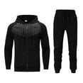 thumbnail image 3 of UVEASISHA Zipper Hoodie Sweatsuits for Men,Mens Track Suit 2 Piece Sets Long Sleeve Outwear and Drawstring Sweatpant Set Casual Athletic Jogging Suits with Zip Pockets Sales Today, 3 of 5