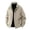 Khaki, variant on Men's Casual LooseStand Collar Water Jacket No Hood Side Hand Pockets Yellow M
