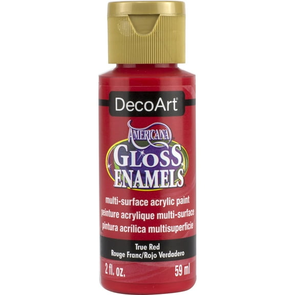 DecoArt Americana Gloss Enamels Acrylic Paint, 2 oz., True Red