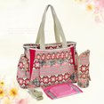 thumbnail image 2 of Juego de 5 uds. De pañales para bebés, bolsa para cambiar pañales, bolso , estilo bohemio, rojo Hugo Bolsa de cambio de pañales para pañales para bebés, 2 of 10