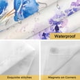 thumbnail image 4 of No Hook Shower Curtain with Snap in Liner, Spring Flowers Lavender Waterproof Bath Curtain Double Layers with See Through Top Window, Watercolor Idyllic Floral Art Hotel Shower Curtains 36x72in, 4 of 9