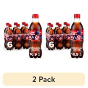 (2 pack) Coca-Cola Soda Pop Bottles, 16.9 fl oz, 6 Pack