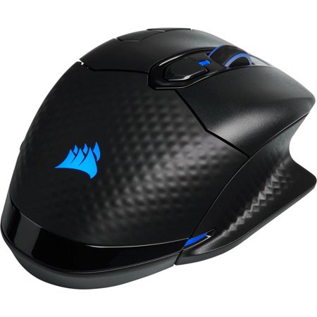 Corsair DARK CORE RGB PRO SE Wireless FPS/MOBA Gaming Mouse with SLIPSTREAM Technology, Black, Backlit RGB LED, 18000 DPI, Optical, Qi wireless charging certified