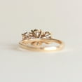 thumbnail image 3 of SOLITAIRE JEWELS 2CT Oval Moissanite Three Stone Engagement Ring Solid 14K Yellow Gold, 3 of 6