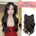 thumbnail image 3 of Women Long Curly Invisible Seamless V-shaped Wig Simulated Increase T Z0S7, 3 of 7