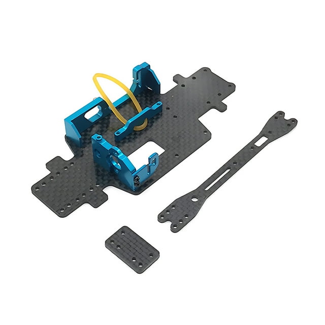 ZheElen Bottom Plate Frame Radio Tray Motor Mount Set For 1/28 Wltoys K969 RC Car Bottom Plate FrameRadio blue