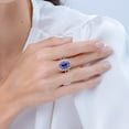thumbnail image 4 of ANGARA Natural Cushion 1.6 ct Tanzanite Cocktail Ring in 14K Yellow Gold for Women (Size-8x6mm) | December Birthstone, Anniversary, Jewelry Gift for Women | Natural Tanzanite Ring, 4 of 10