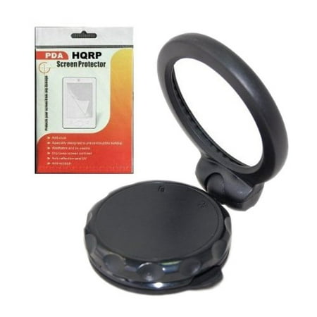 HQRP Car Mount For TomTom XL / XXL / ONE / 140 / 140-S Holder Windshield Cradle Suction Cup plus HQRP Universal Screen Protector