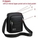 thumbnail image 3 of Bandolera de lona para hombre, bandolera para hombre, bolsa cruzada, color negro, 3 of 3