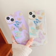 thumbnail image 3 of Compatible with iPhone 14 Plus Case for Women Girls, Glitter Golden Pink Yellow Blue Butterflies Pattern, Slim Hard Panel Clear Protective Phone Case Cover for iPhone 14Plus (Purple Butterfly), 3 of 14