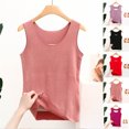 thumbnail image 4 of Goodeals 100% Cotton Thermal Tank Tops for Women Sleeveless Fleece Lined Underwear Ultra Soft Stretch Base Layer Tops(Black,XL), 4 of 4