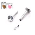 thumbnail image 2 of Push Pin Labret Threadless Studs Lip, Nose, Assorted Ear Piercing 20G 18G 16G, 2 of 2