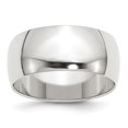 thumbnail image 1 of Bague Classique de Mariage en Argent Sterling 925 9 mm Demi-Ronde Taille 13, 1 of 6