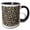 Black/White, variant on 3drose, Chic Black, White and Image of Gold Cheetah Print Pattern, 11oz Magic Transforming Mug